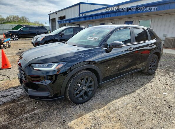 3CZRZ2H51RM764453 2024 HONDA HR-V Black Առջևի ձախ երեք քառորդ տեսարան