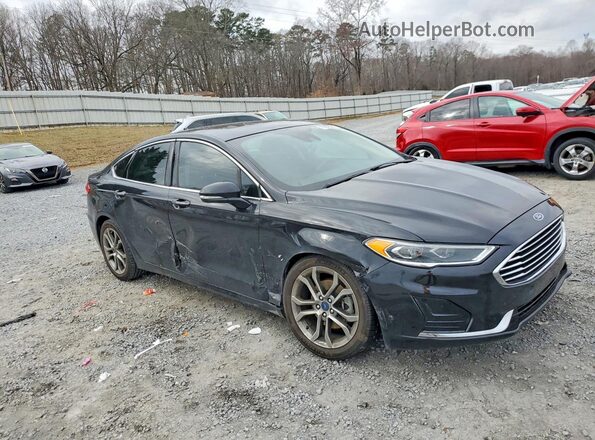 3FA6P0CD0KR267037 2019 FORD FUSION Черный Передняя правая четверть