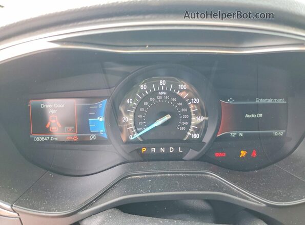 3FA6P0CD7LR163758 2020 FORD FUSION Black Widok zestawu wskaźników