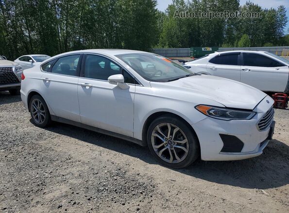 3FA6P0CDXKR117615 2019 FORD FUSION Белый Передняя правая четверть