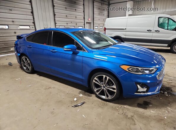 3FA6P0D92LR130497 2020 FORD FUSION Синий Передняя правая четверть