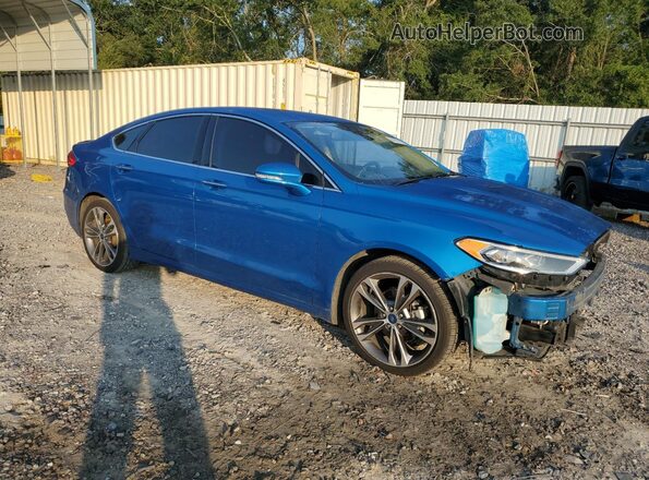 3FA6P0D93LR138088 2020 FORD FUSION Синий Передняя правая четверть
