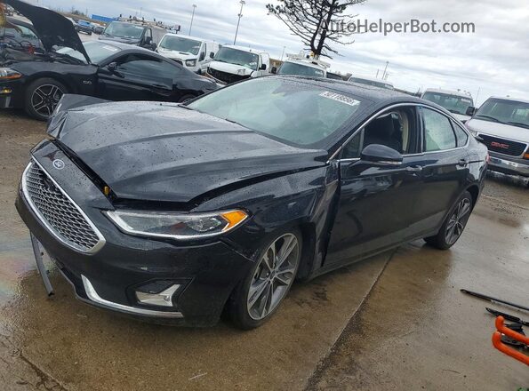 3FA6P0D99LR218348 2020 FORD FUSION Black Przód lewy