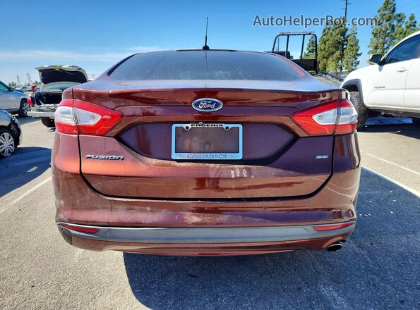 3FA6P0H71GR233134 2016 FORD FUSION Бордовый Вид сзади