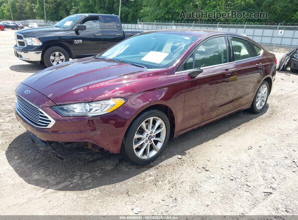 3FA6P0H77HR174575 2017 FORD FUSION Темно-бордовый Передняя левая четверть