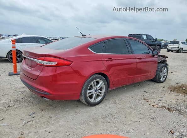 3FA6P0H77JR180639 2018 FORD FUSION Красный Задняя правая четверть