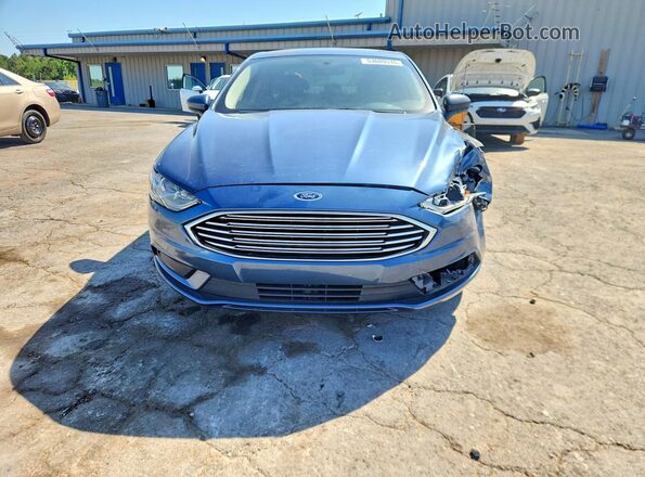 3FA6P0H78JR107067 2018 FORD FUSION Blue Widok z przodu