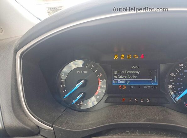 3FA6P0HD0GR152602 2016 FORD FUSION Black Widok zestawu wskaźników