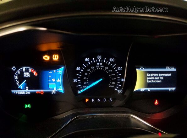 3FA6P0HD0HR364725 2017 FORD FUSION Красный Вид щитка приборов