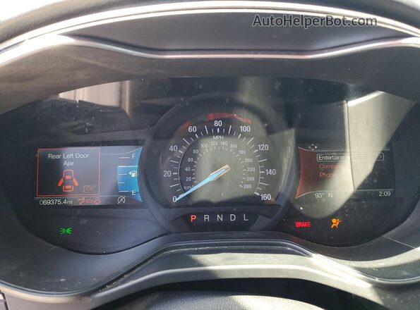 3FA6P0HD0LR251575 2020 FORD FUSION Серебряный Вид щитка приборов