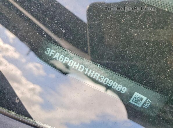 3FA6P0HD1HR309989 2017 FORD FUSION Gray Widok komory silnika