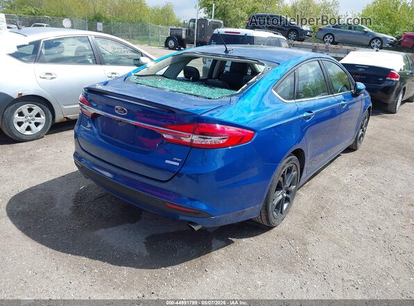 3FA6P0HD1JR201717 2018 FORD FUSION Синий Задняя правая четверть