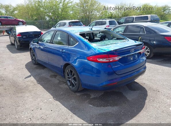 3FA6P0HD1JR201717 2018 FORD FUSION Синий Задняя левая четверть