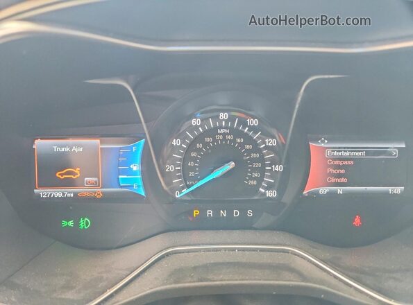 3FA6P0HD2GR268156 2016 FORD FUSION Gray Вид щитка приладів