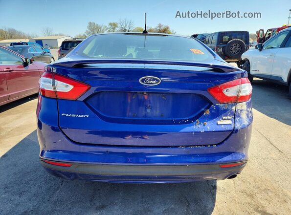 3FA6P0HD2GR322412 2016 FORD FUSION Синий Вид сзади