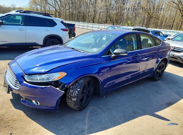 3FA6P0HD2GR322412 2016 FORD FUSION Синий Передняя левая четверть