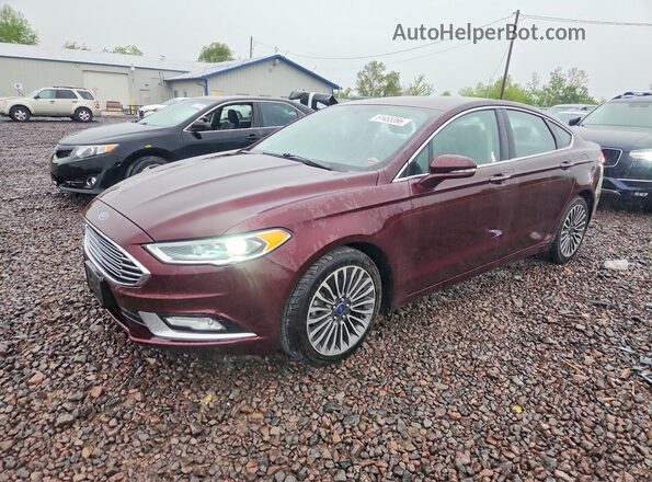 3FA6P0HD2HR263640 2017 FORD FUSION Бордовый Передняя левая четверть