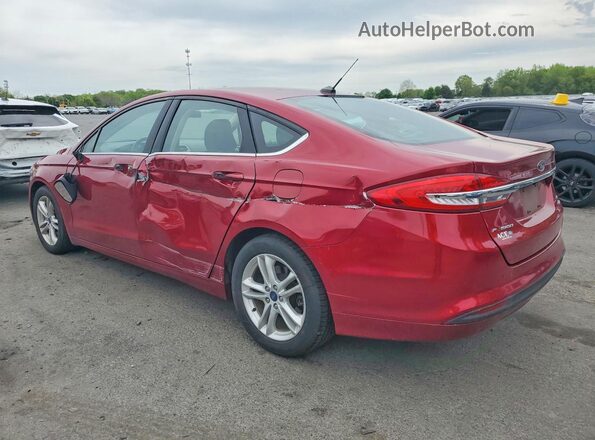 3FA6P0HD2JR199833 2018 FORD FUSION Red Tył lewy