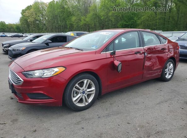 3FA6P0HD2JR199833 2018 FORD FUSION Red Przód lewy