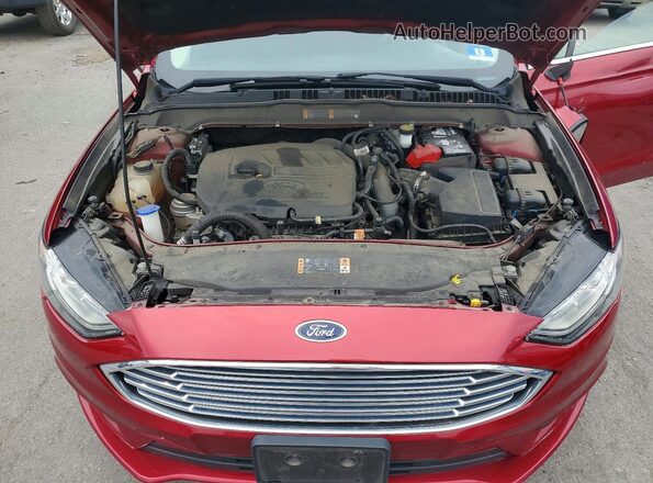 3FA6P0HD2JR199833 2018 FORD FUSION Red Widok wnętrza z tyłu