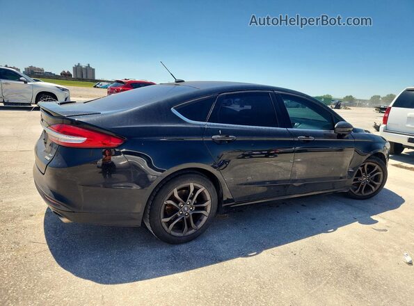 3FA6P0HD2JR265233 2018 FORD FUSION Черный Задняя правая четверть