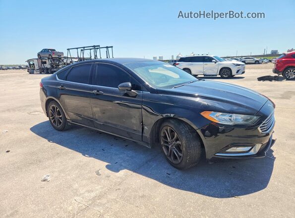 3FA6P0HD2JR265233 2018 FORD FUSION Черный Передняя правая четверть