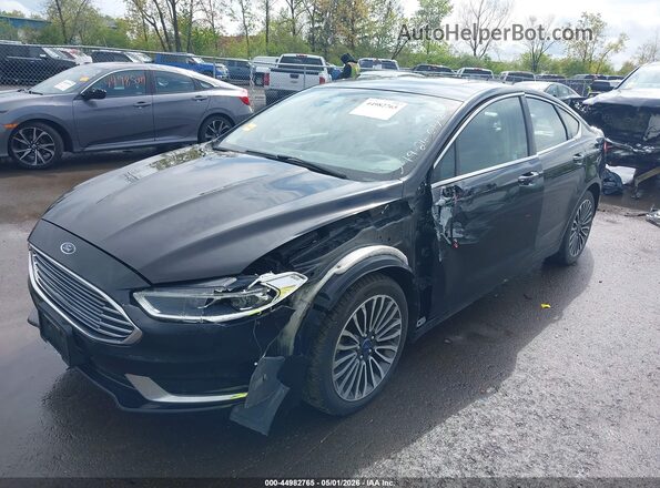 3FA6P0HD3JR135784 2018 FORD FUSION Черный Передняя левая четверть