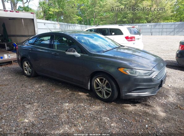 3FA6P0HD3JR199694 2018 FORD FUSION Серый Передняя правая четверть
