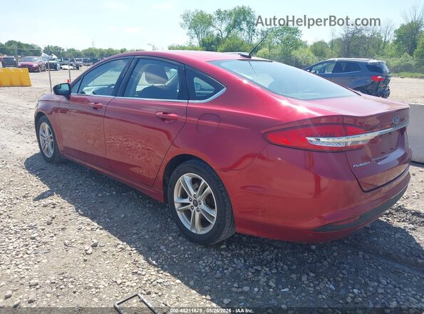 3FA6P0HD3JR223427 2018 FORD FUSION Красный Задняя левая четверть