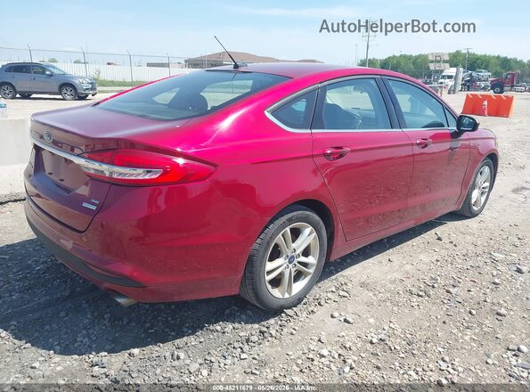 3FA6P0HD3JR223427 2018 FORD FUSION Красный Задняя правая четверть