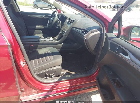 3FA6P0HD3JR223427 2018 FORD FUSION Красный Вид салона спереди