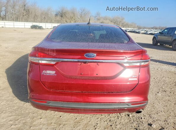 3FA6P0HD3JR233858 2018 FORD FUSION Red Vista trasera