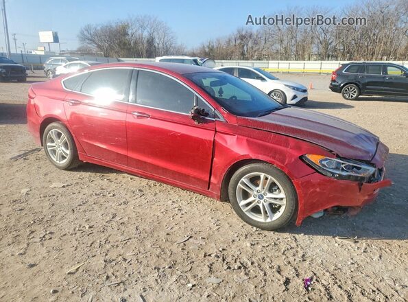 3FA6P0HD3JR233858 2018 FORD FUSION Red Delantero derecho