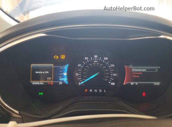 3FA6P0HD5LR225568 2020 FORD FUSION Синий Вид щитка приборов