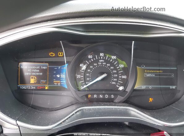 3FA6P0HD7HR166921 2017 FORD FUSION Серый Вид задних сидений