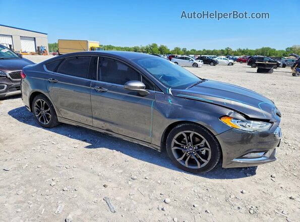3FA6P0HD8JR238845 2018 FORD FUSION Серый Передняя правая четверть