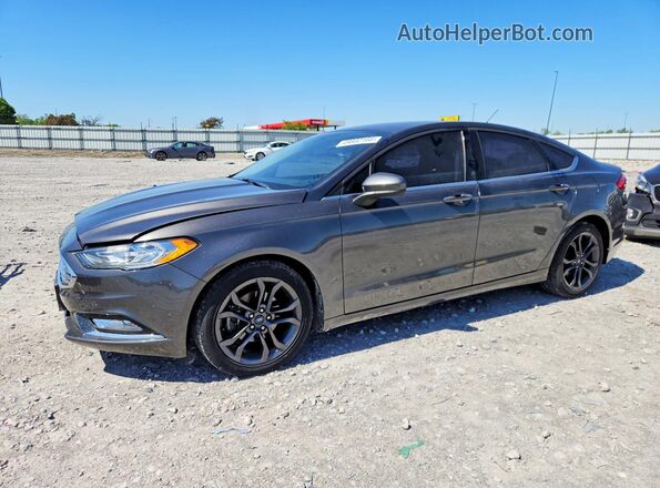 3FA6P0HD8JR238845 2018 FORD FUSION Серый Передняя левая четверть