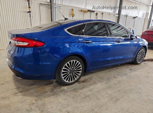 3FA6P0HD9HR105344 2017 FORD FUSION Синий Задняя правая четверть