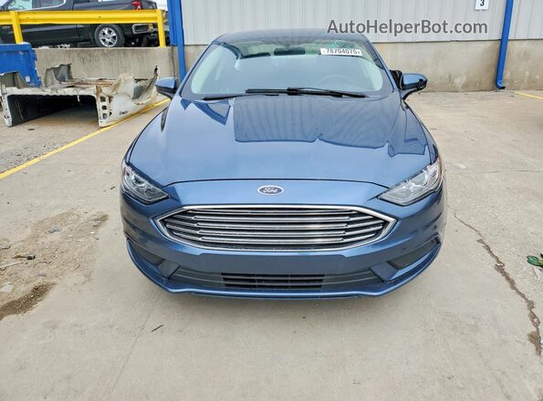 3FA6P0HD9JR160897 2018 FORD FUSION Синий Вид спереди