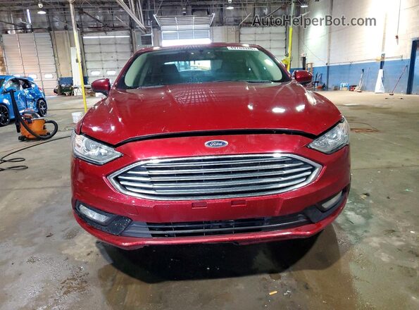 3FA6P0HD9JR183273 2018 FORD FUSION Красный Вид спереди