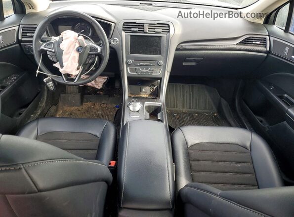 3FA6P0HDXJR201585 2018 FORD FUSION Синий Вид панели приборов