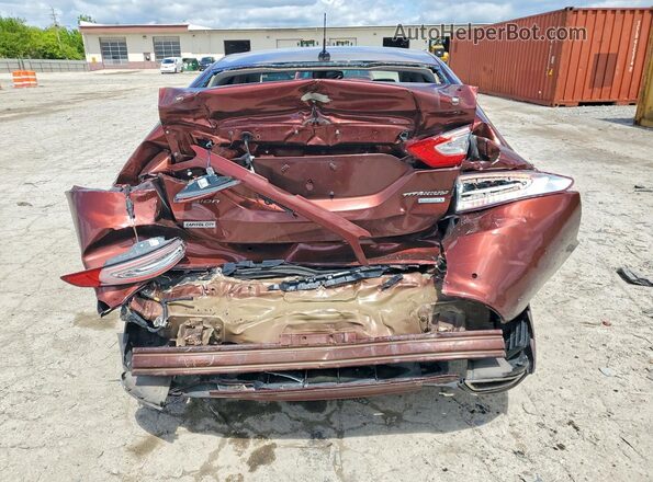 3FA6P0K93GR212845 2016 FORD FUSION Коричневый Вид сзади