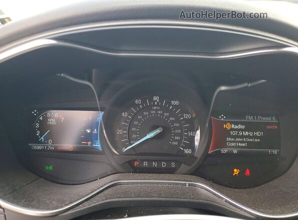 3FA6P0K93GR212845 2016 FORD FUSION Коричневый Вид щитка приборов