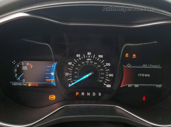 3FA6P0K95GR104520 2016 FORD FUSION Красный Вид щитка приборов