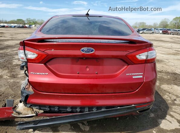 3FA6P0K95GR267376 2016 FORD FUSION Красный Вид сзади