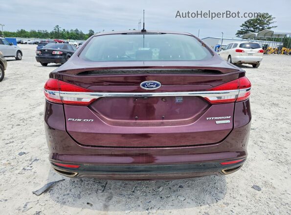 3FA6P0K99HR103775 2017 FORD FUSION Burgundy Вид ззаду