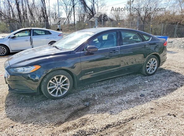 3FA6P0LU0HR117132 2017 FORD FUSION Black Vista tres cuartos delantera izquierda