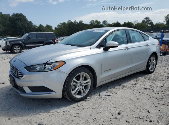 3FA6P0LU0JR100935 2018 FORD FUSION Серебряный Передняя левая четверть