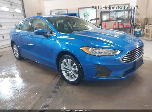3FA6P0LU1LR200609 2020 FORD FUSION Blue Delantero derecho