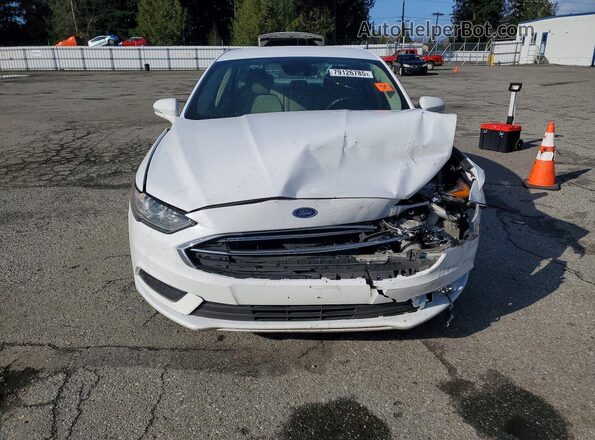 3FA6P0LU2JR221238 2018 FORD FUSION Белый Вид спереди